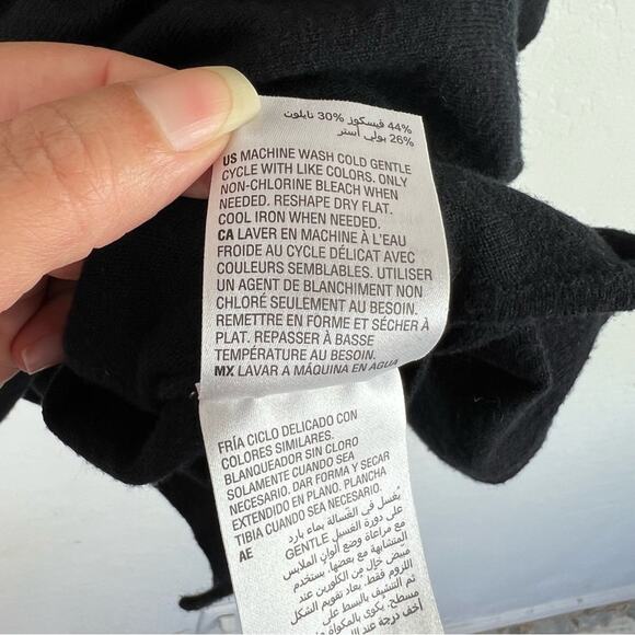 Alfani Poncho Sweater Womens Small Black Turtleneck Pullover - Picture 12 of 12